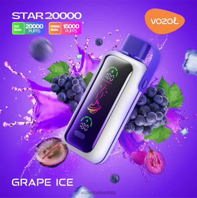 VOZOL Vape Flavors - VOZOL STAR 20000 hielo de uva RNR2N9