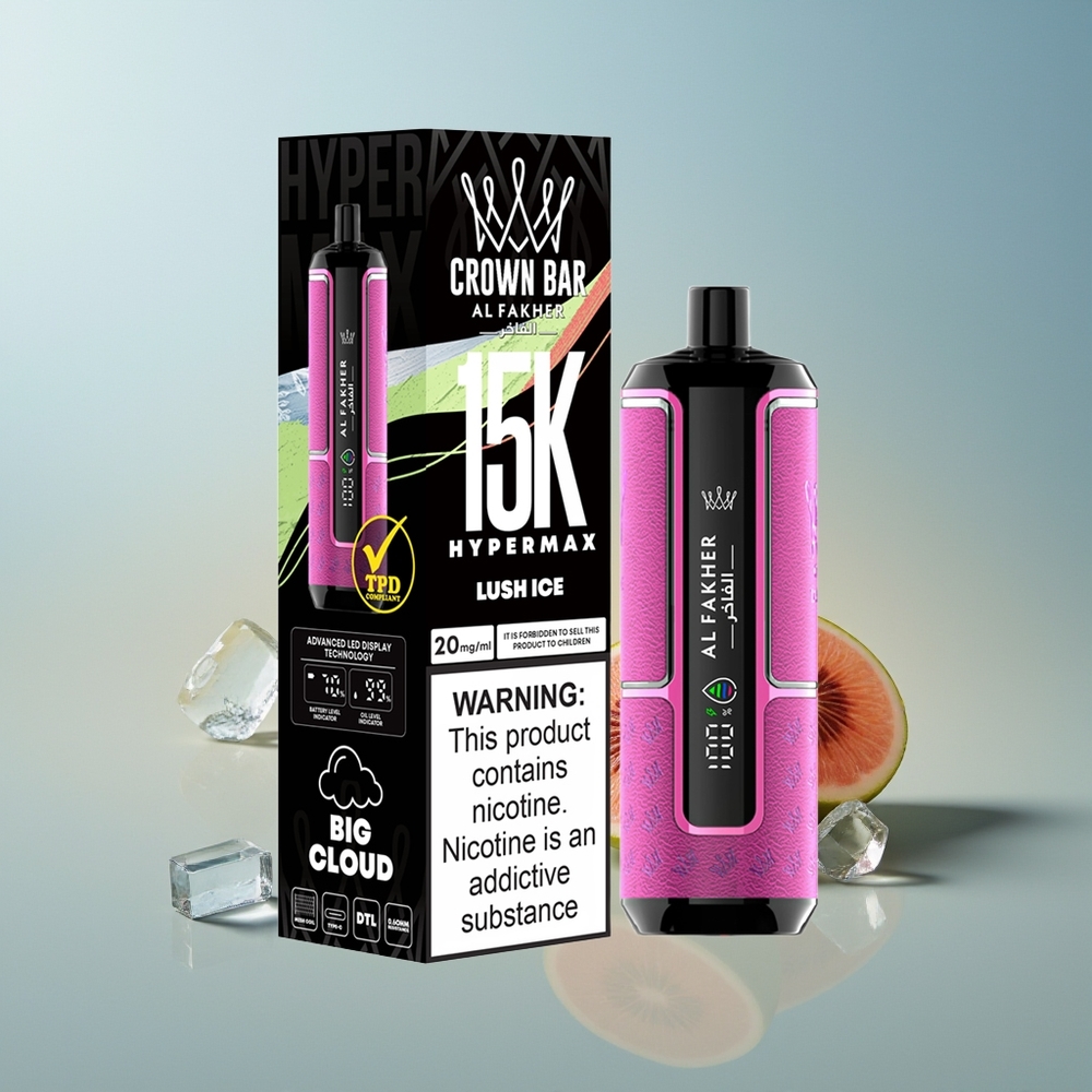 Al Fakher Crown Bar 15K Hypermax Hielo Fresco Hiperportátil