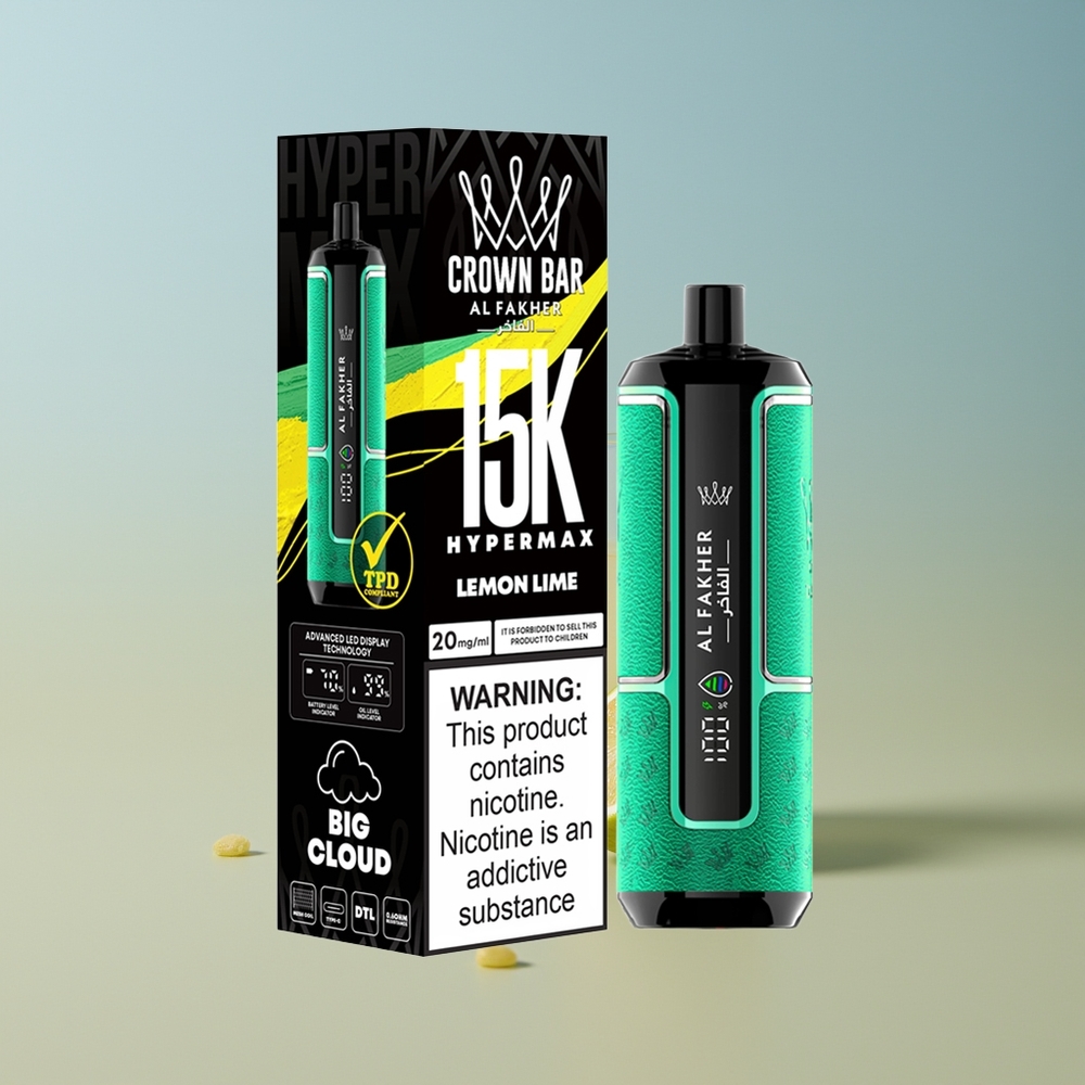 Al Fakher Crown Bar 15K Hypermax Limón Lima 22ml Compacto
