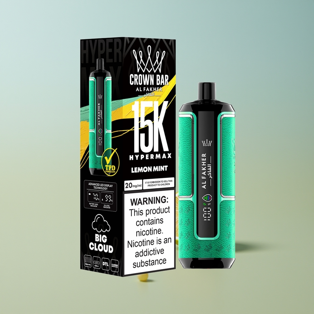 Al Fakher Crown Bar 15K Hypermax Menta Limón 22ml
