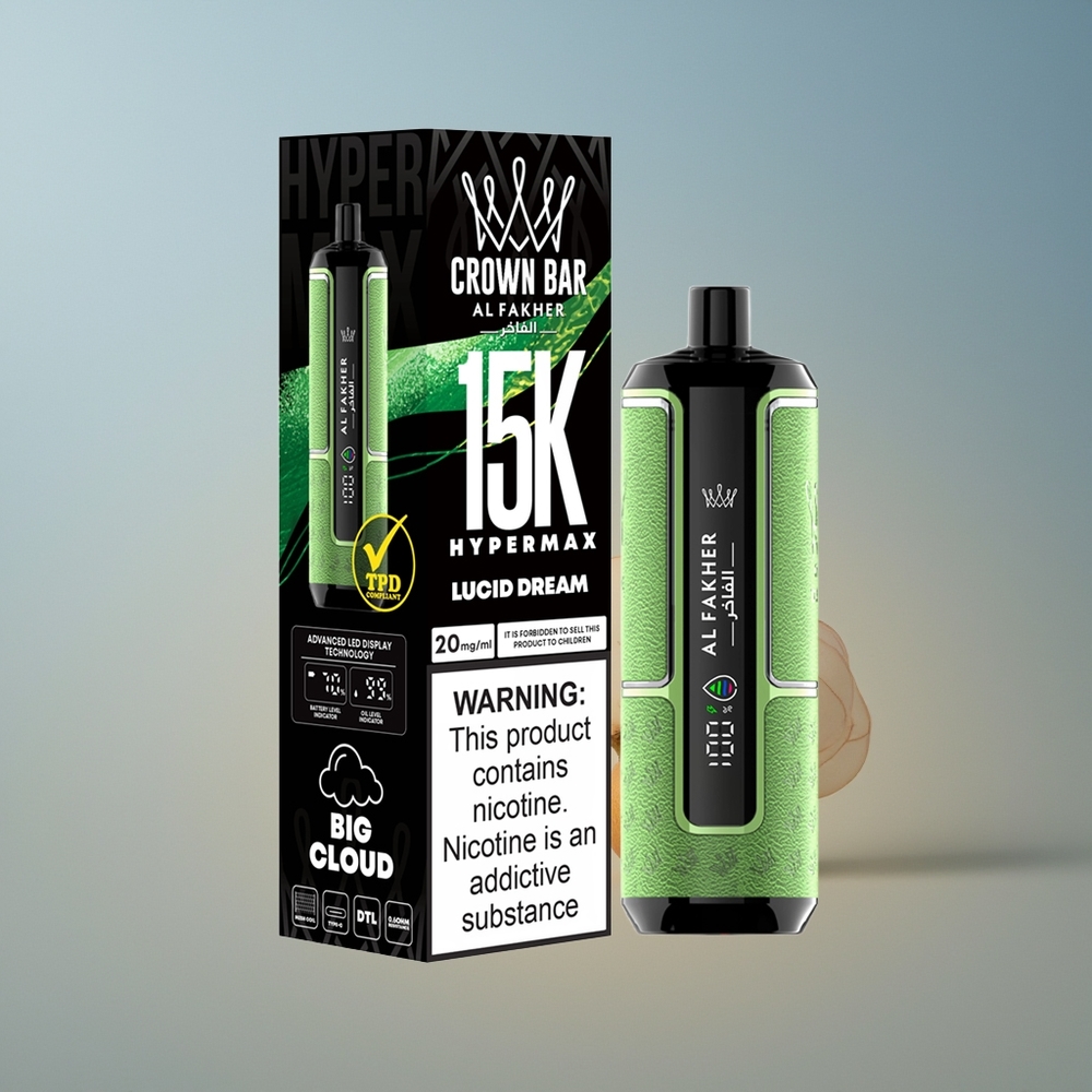 Al Fakher Crown Bar 15K Hypermax Sueño Lúcido Hiperportátil