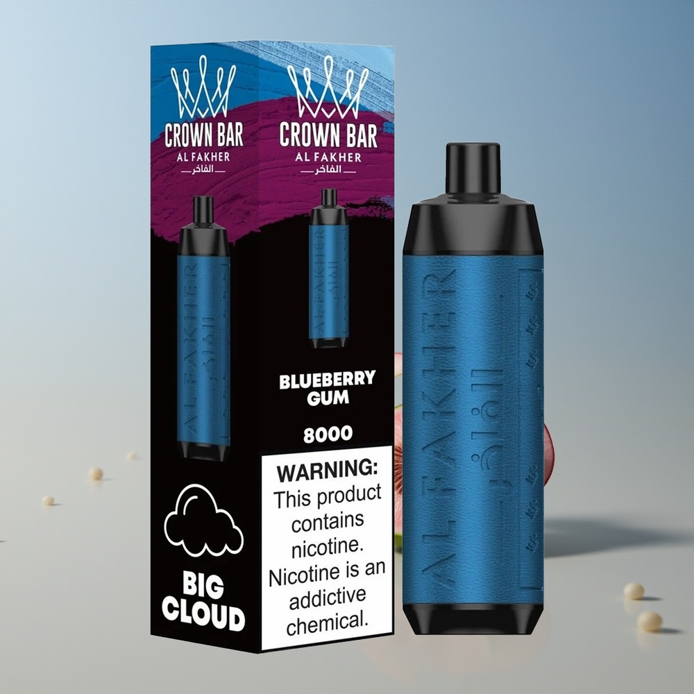 Al Fakher Crown Bar 8000 Crystal Chicle de Arándano con Batería 600mah
