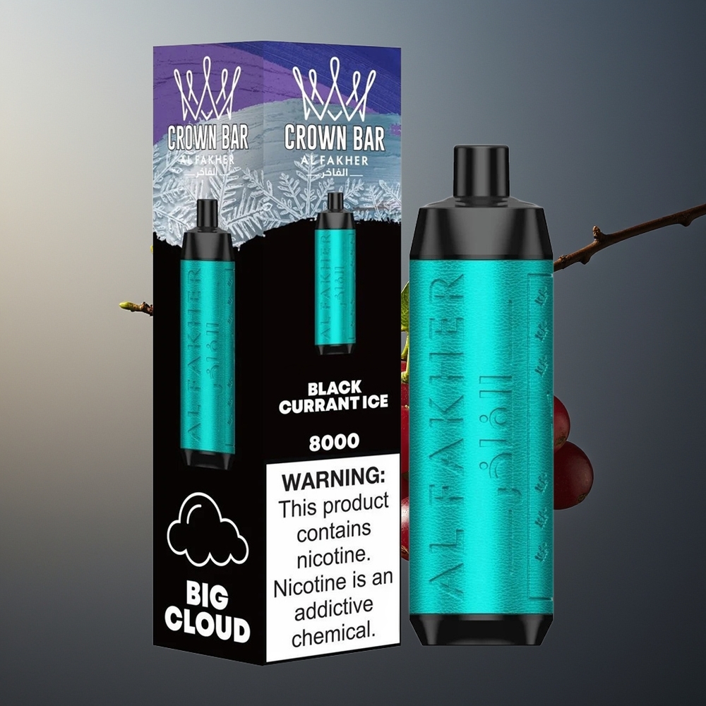 Al Fakher Crown Bar 8000 Crystal Helado de Grosella Negra con Batería 600mAh