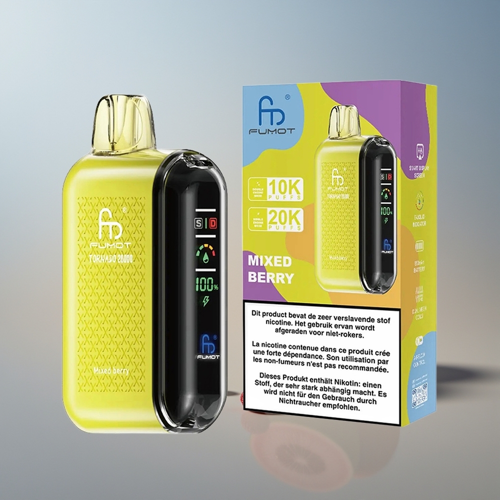 Fumot Tornado 20000 Bayas Mixtas con Dual Mesh Coil