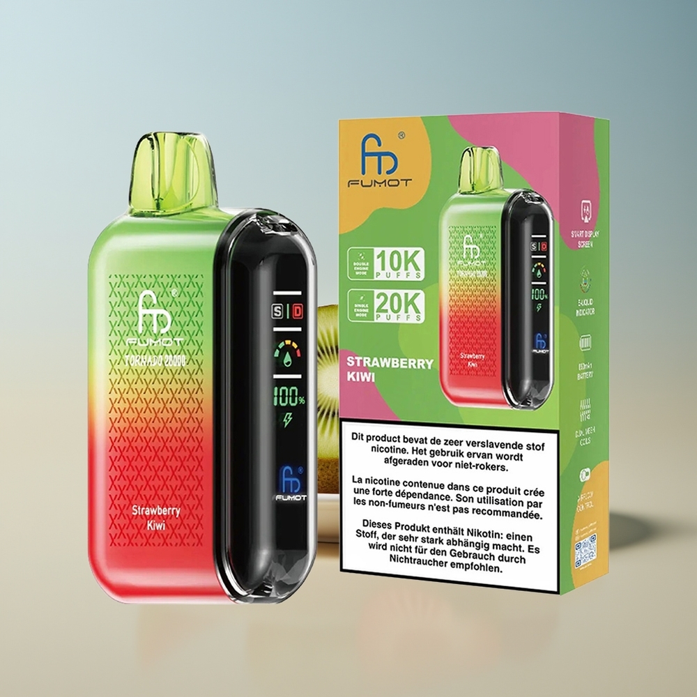 Fumot Tornado 20000 Fresa Kiwi con Pantalla Inteligente