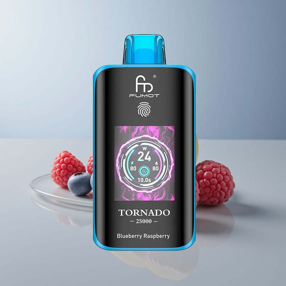 Fumot Tornado 25000 Arándano Frambuesa Pantalla HD
