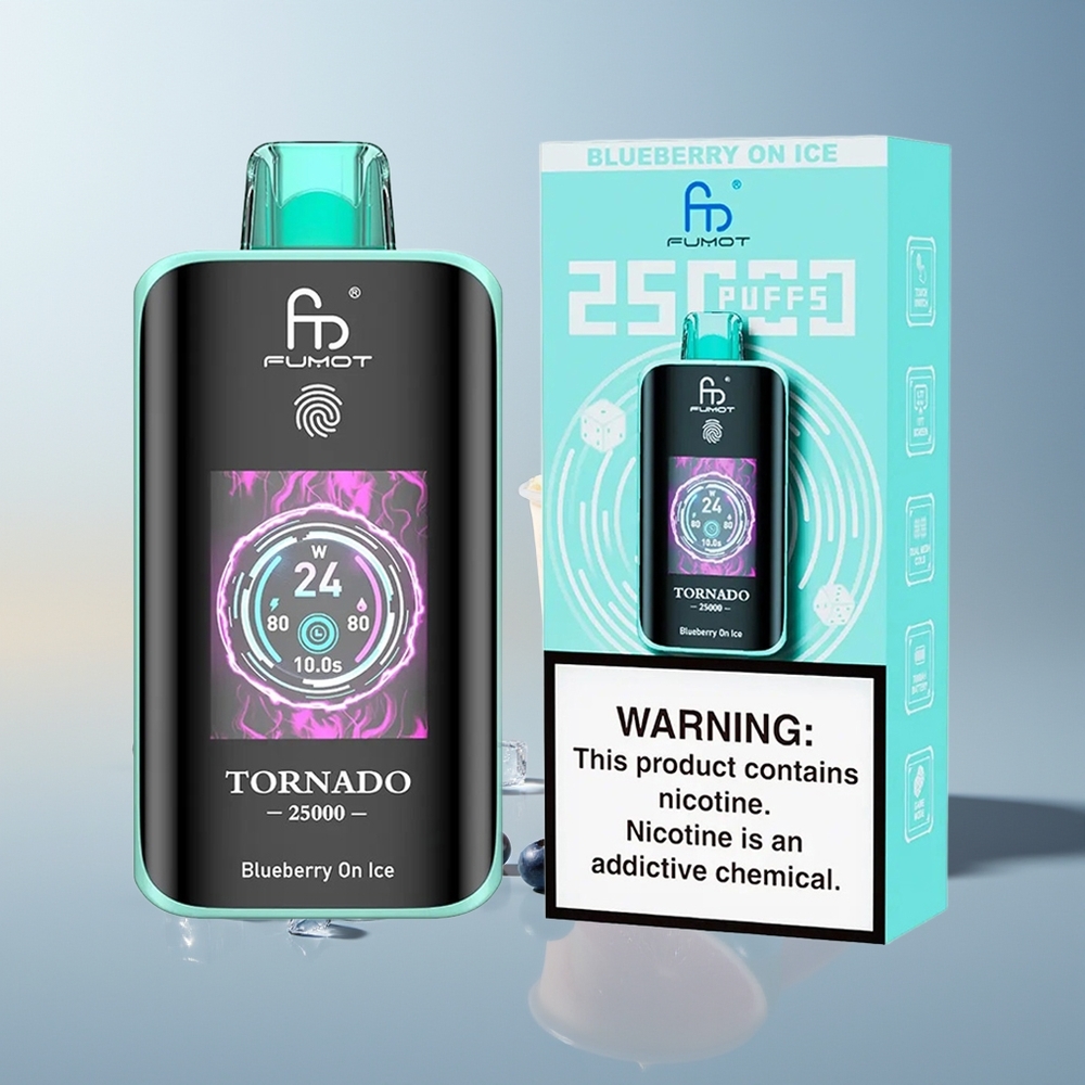 Fumot Tornado 25000 Arándano en Hielo con Pantalla HD