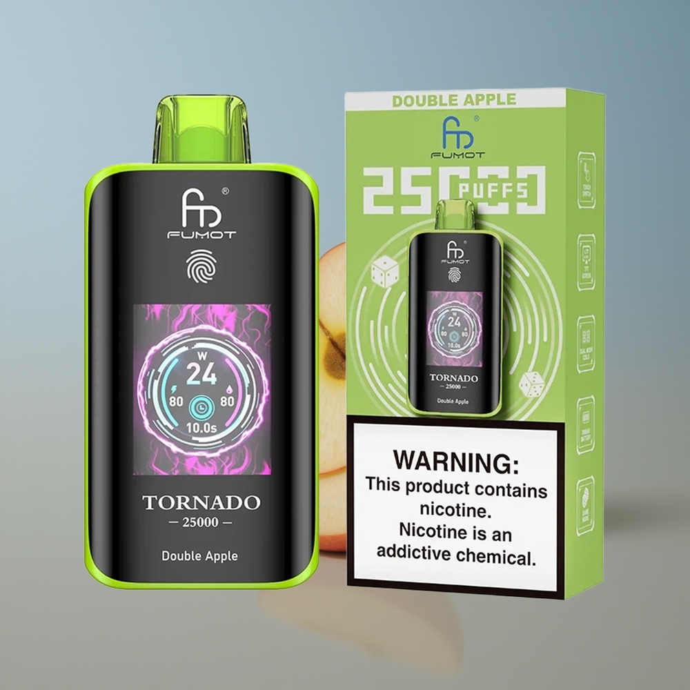 Fumot Tornado 25000 Doble Manzana con Pantalla HD