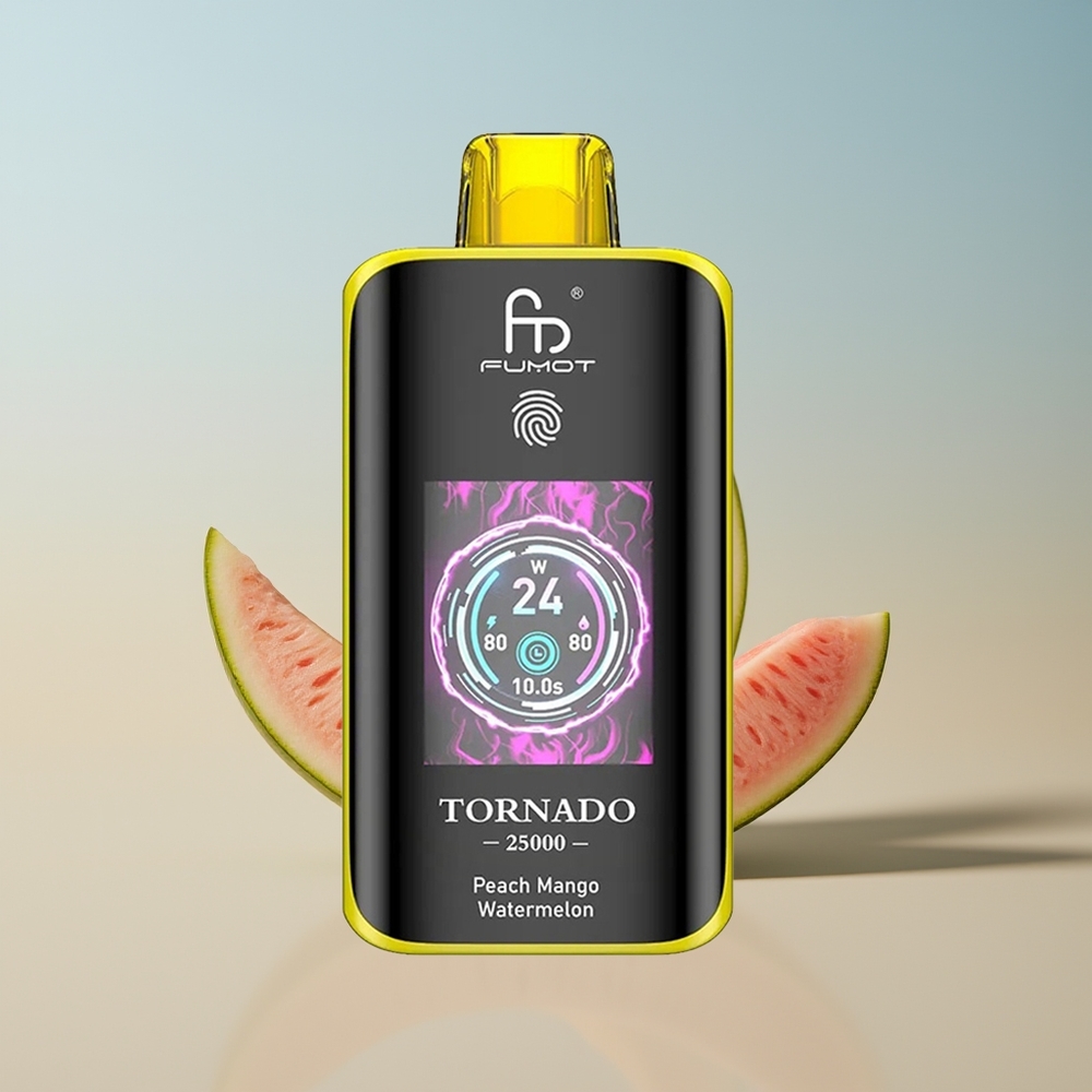 Fumot Tornado 25000 Durazno Mango Sandía Pantalla HD