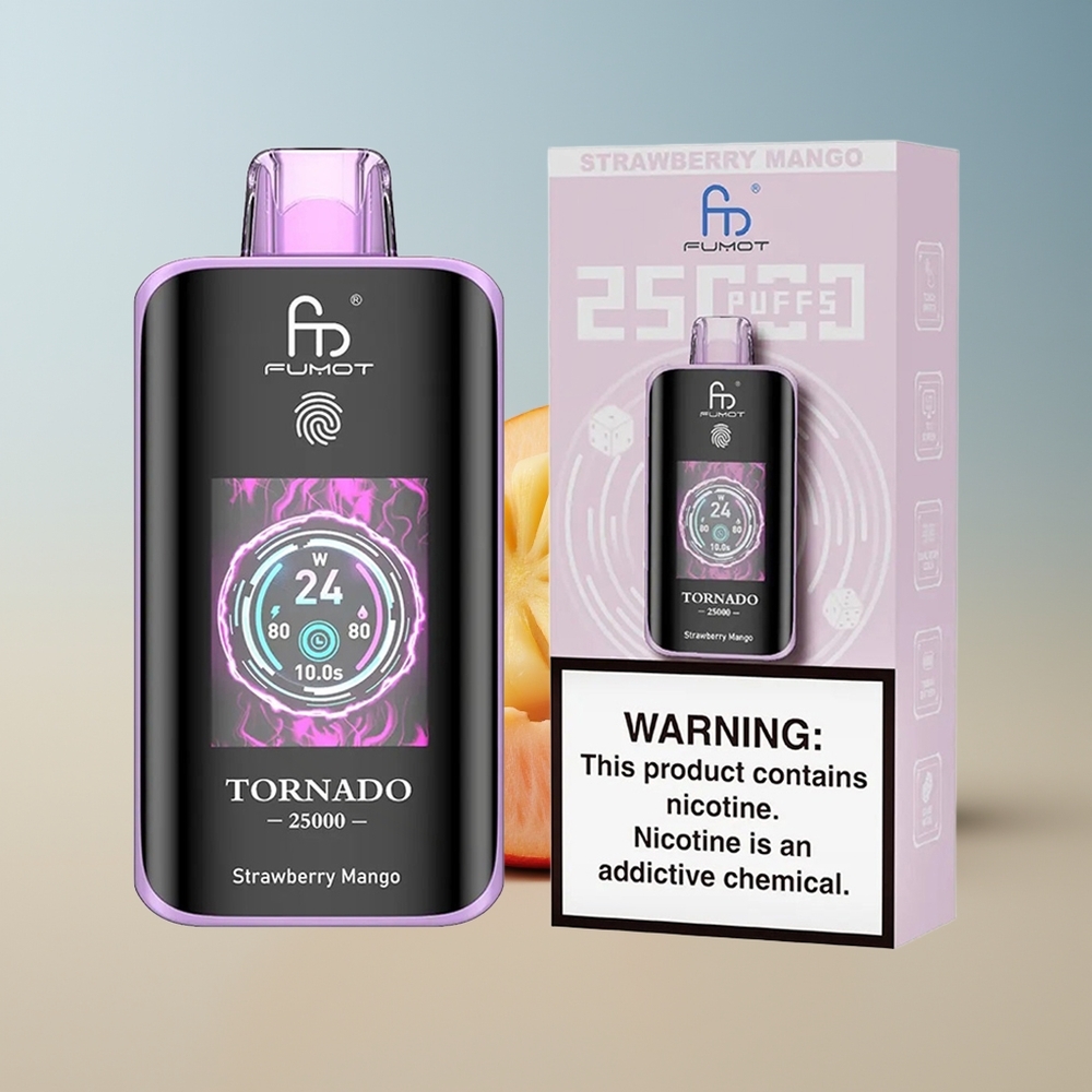 Fumot Tornado 25000 Fresa Mango Pantalla HD
