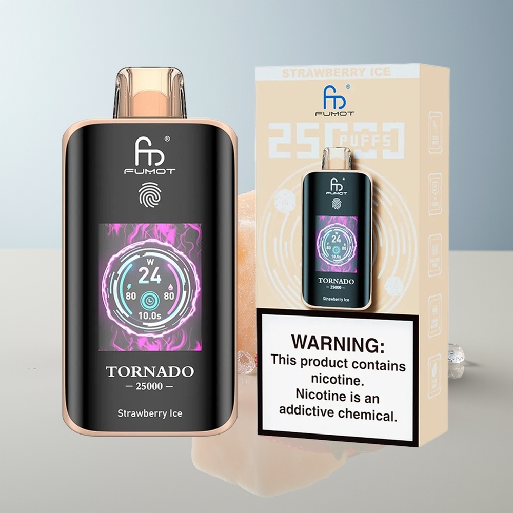 Fumot Tornado 25000 Helado de Fresa con Pantalla HD