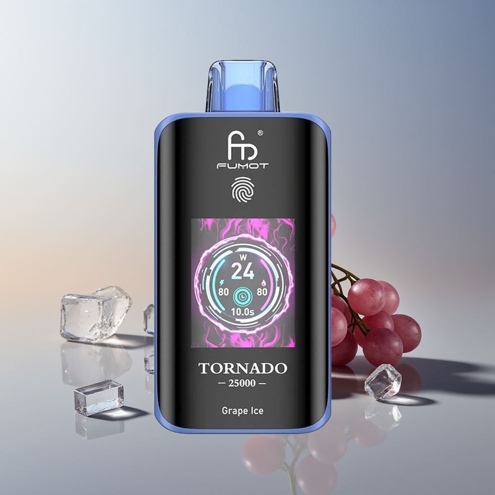 Fumot Tornado 25000 Helado de Uva con Pantalla HD