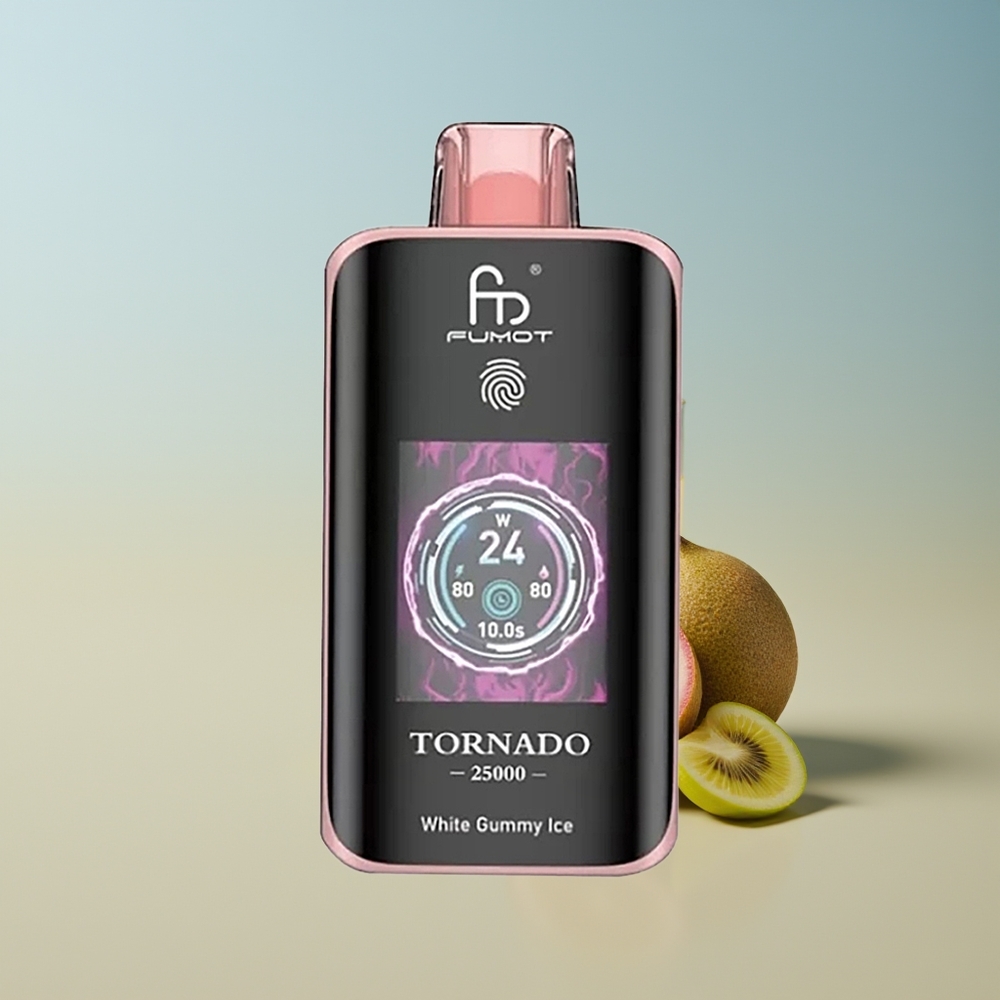 Fumot Tornado 25000 Kiwi Maracuyá Guayaba con Pantalla HD