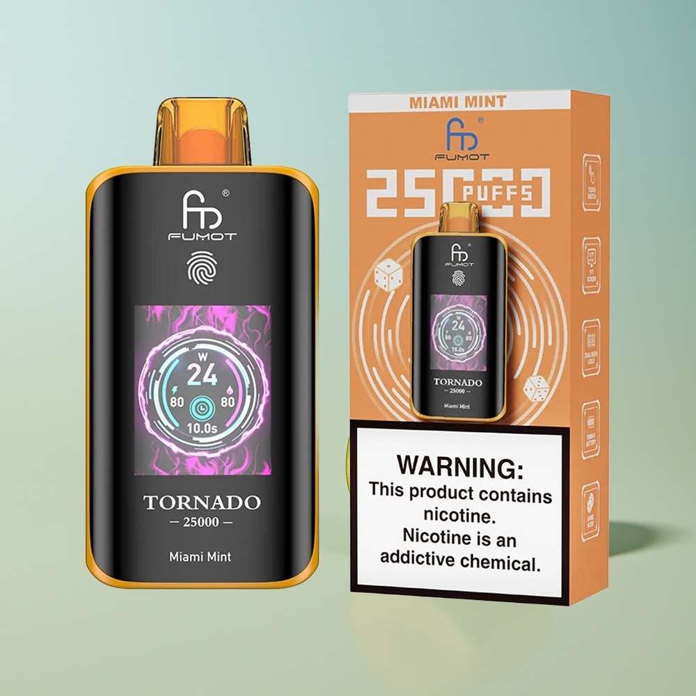 Fumot Tornado 25000 Menta Miami Pantalla HD