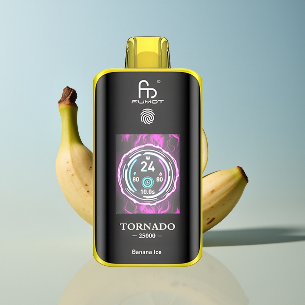 Fumot Tornado 25000 Plátano Hielo con Pantalla HD