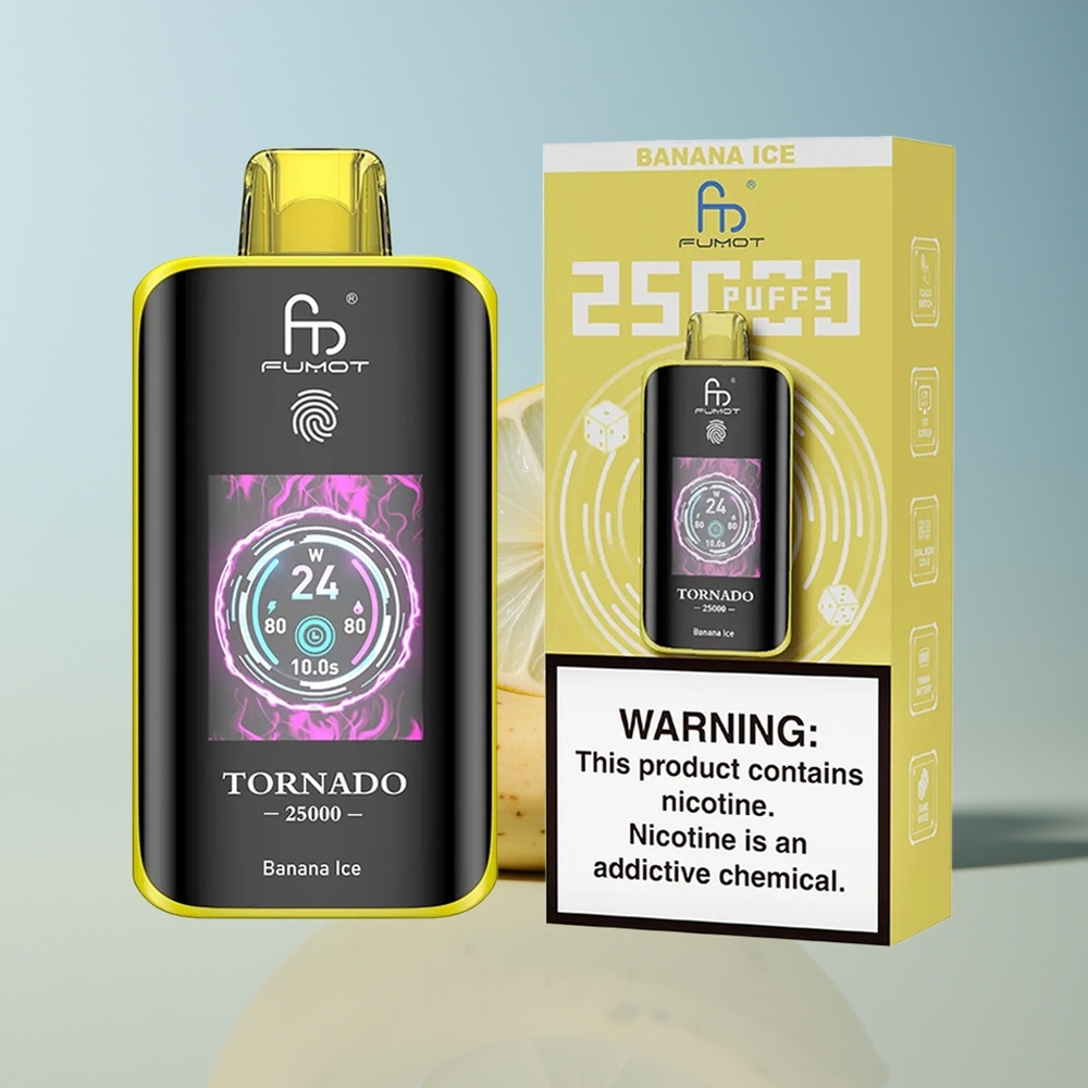 Fumot Tornado 25000 Plátano Hielo con Pantalla HD