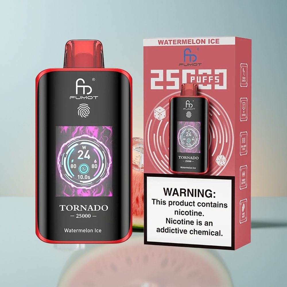 Fumot Tornado 25000 Sandía Hielo con Pantalla HD