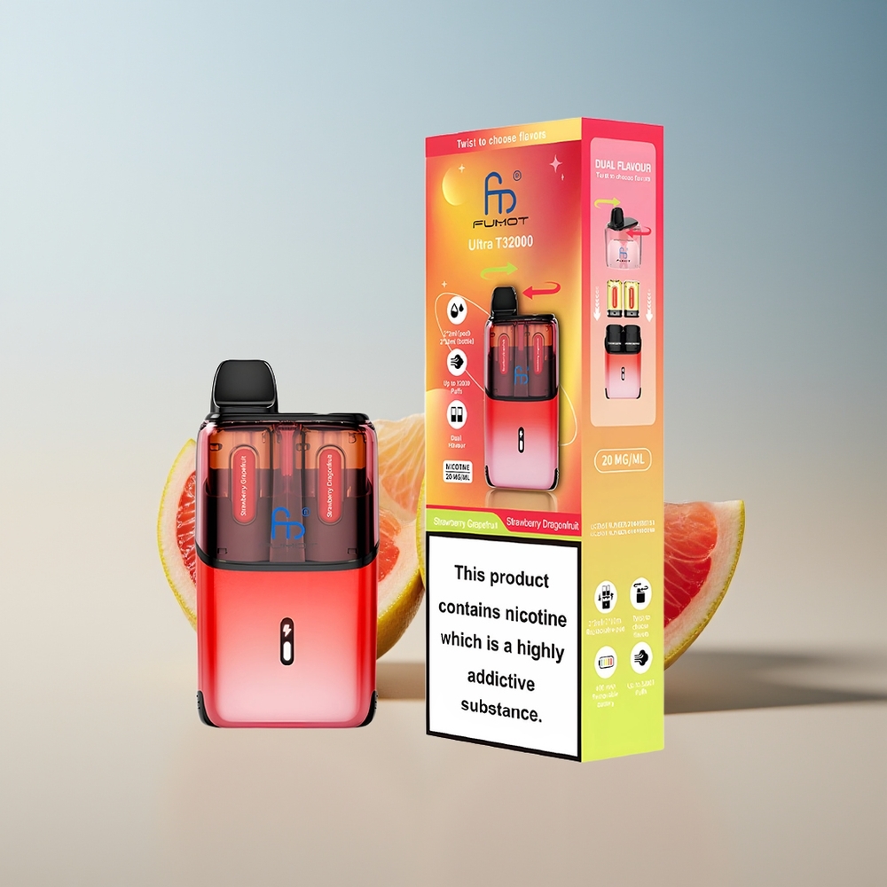 Fumot Ultra T32000 Fresa Pomelo Rosa - Fresa Pitahaya con Carga Rápida Tipo-C