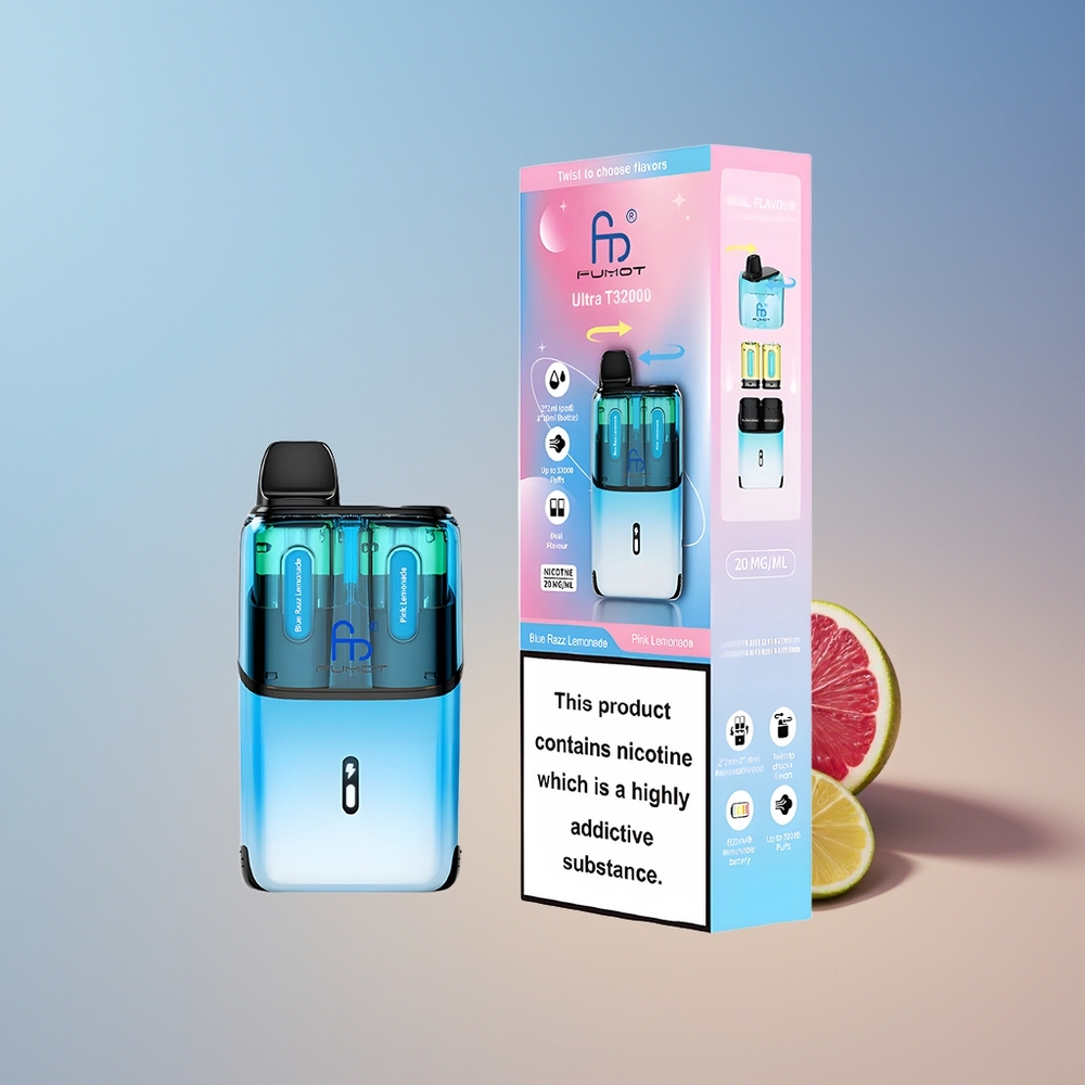 Fumot Ultra T32000 Limonada Rosa - Limonada Azul Frambuesa con Carga Rápida Type-C