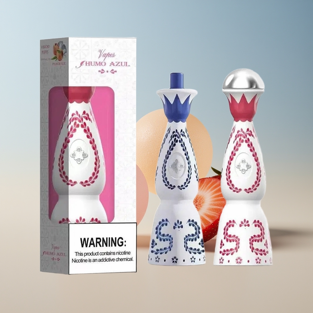 Humo Azul 15000 Chicle de Fresa con Tanque de 20mL