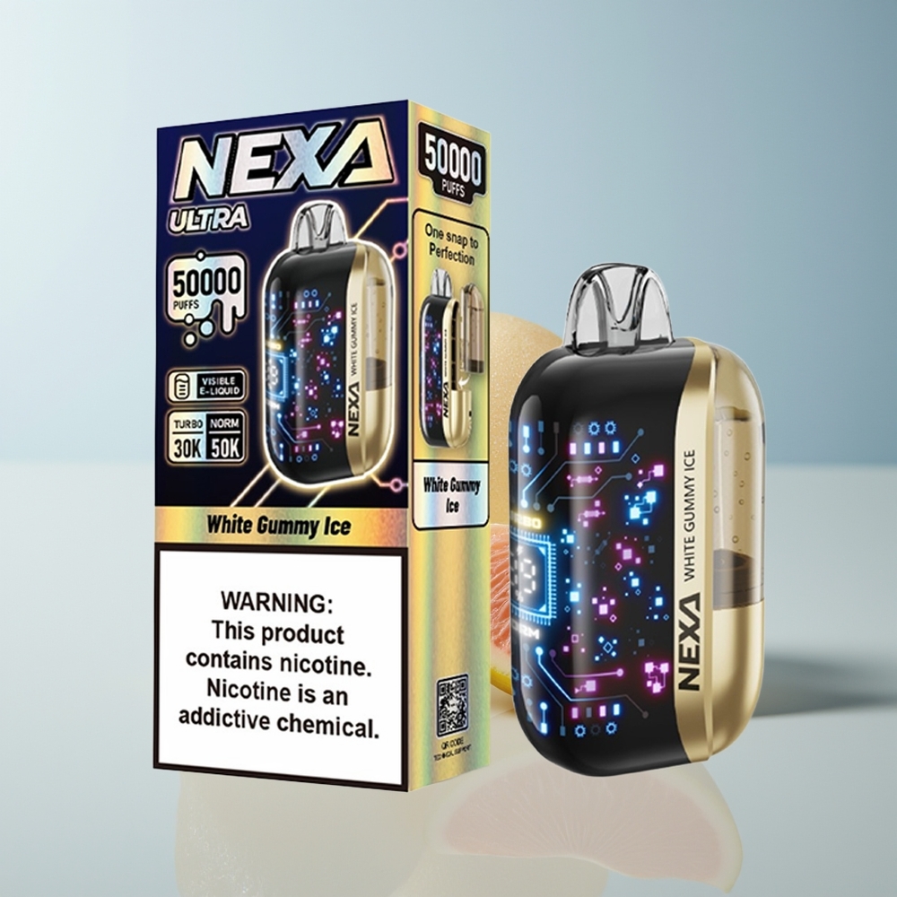 NEXA Ultra 50000 Goma Blanca Hielo con Pantalla Curva 3D