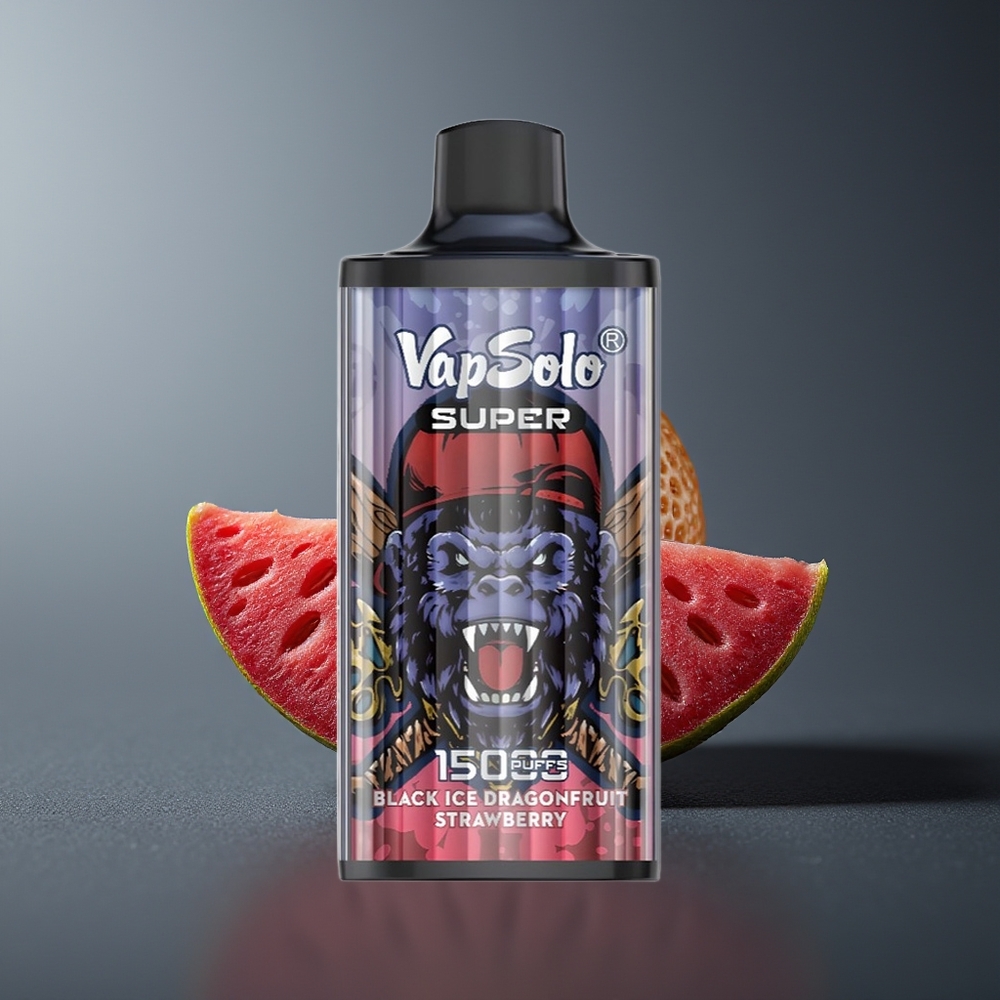 Vapsolo Super 15000 Fruta del Dragón Fresa Hielo Negro 850mah