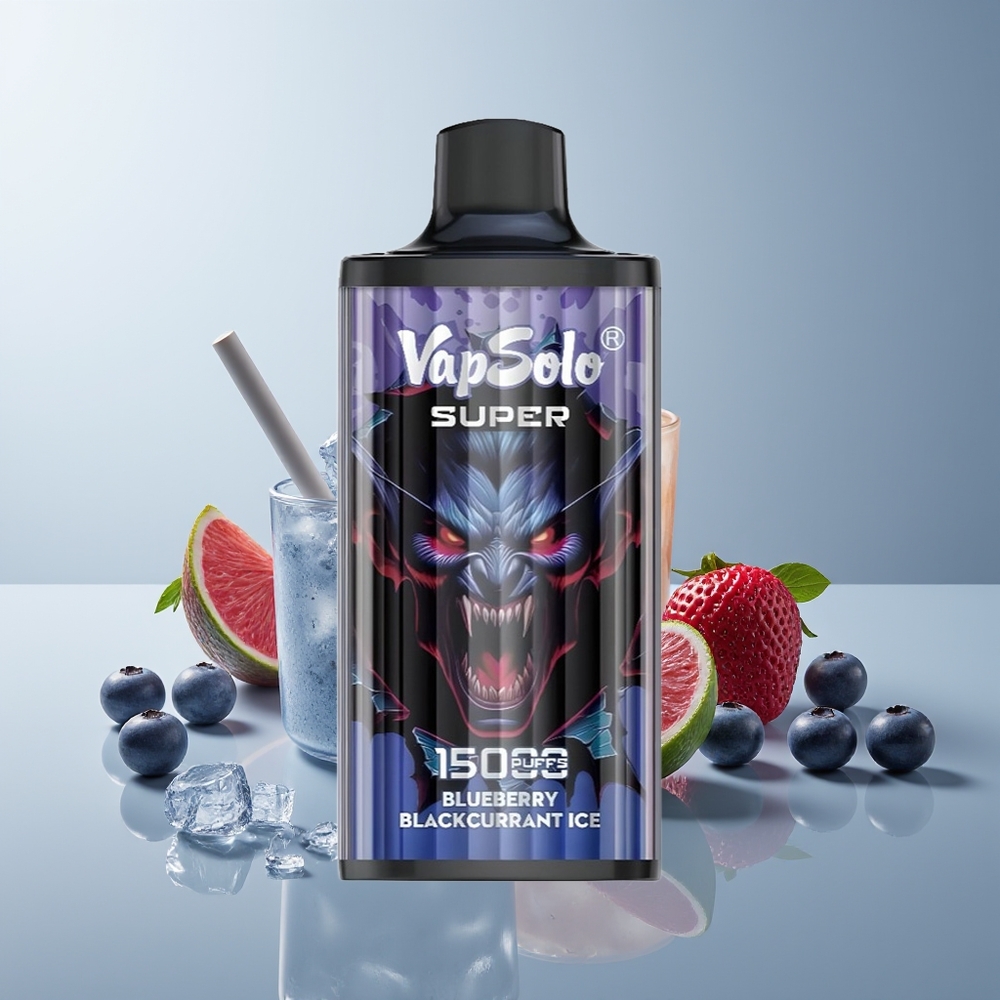Vapsolo Super 15000 Helado de Mora Azul y Grosella Negra con Malla de 850mAh