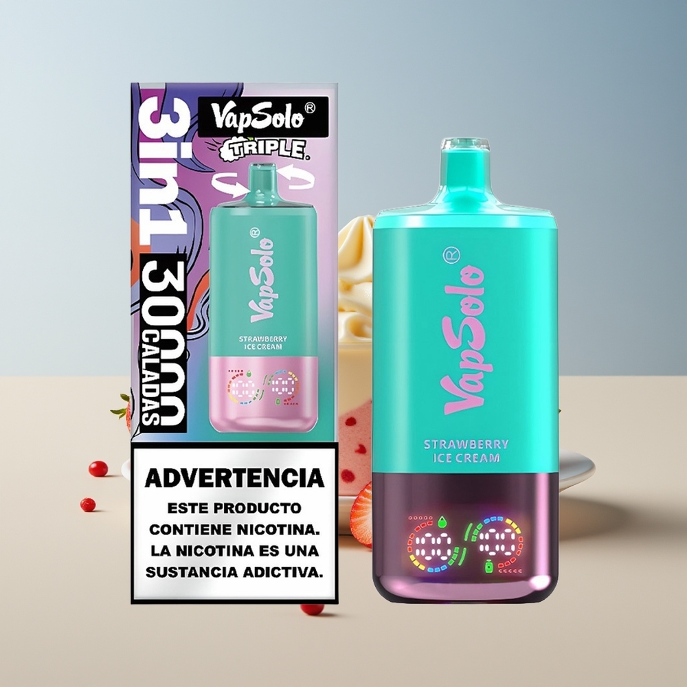 Vapsolo Triple 30000 Helado de Fresa Triple Tipo-C