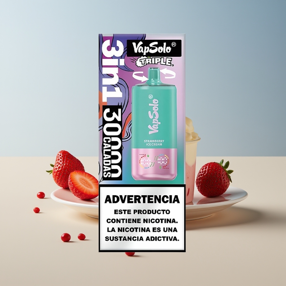 Vapsolo Triple 30000 Helado de Fresa Triple Tipo-C