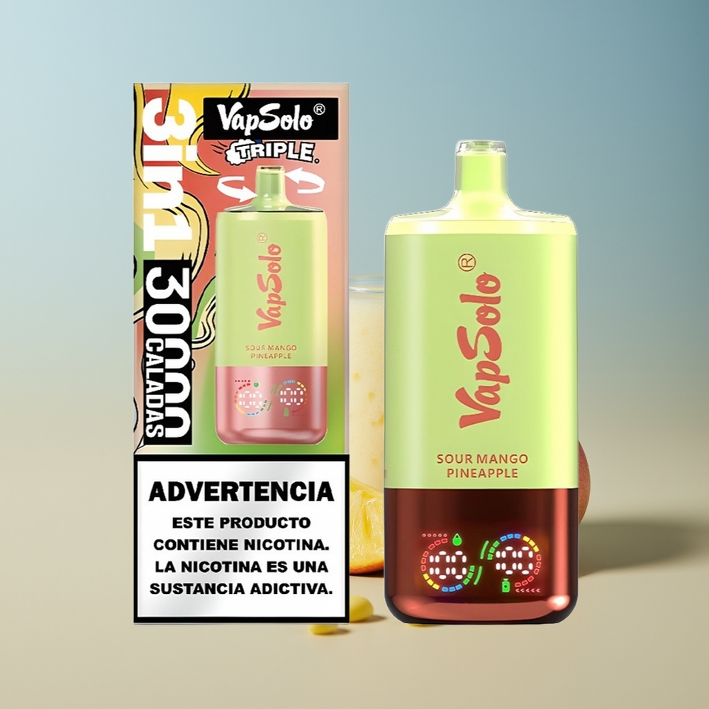 Vapsolo Triple 30000 Mango Piña Ácido con 40ml