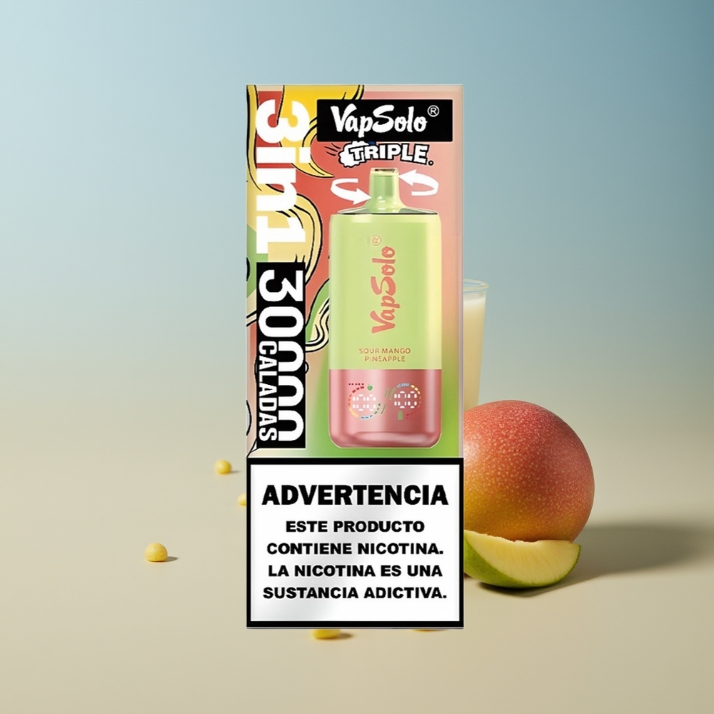 Vapsolo Triple 30000 Mango Piña Ácido con 40ml