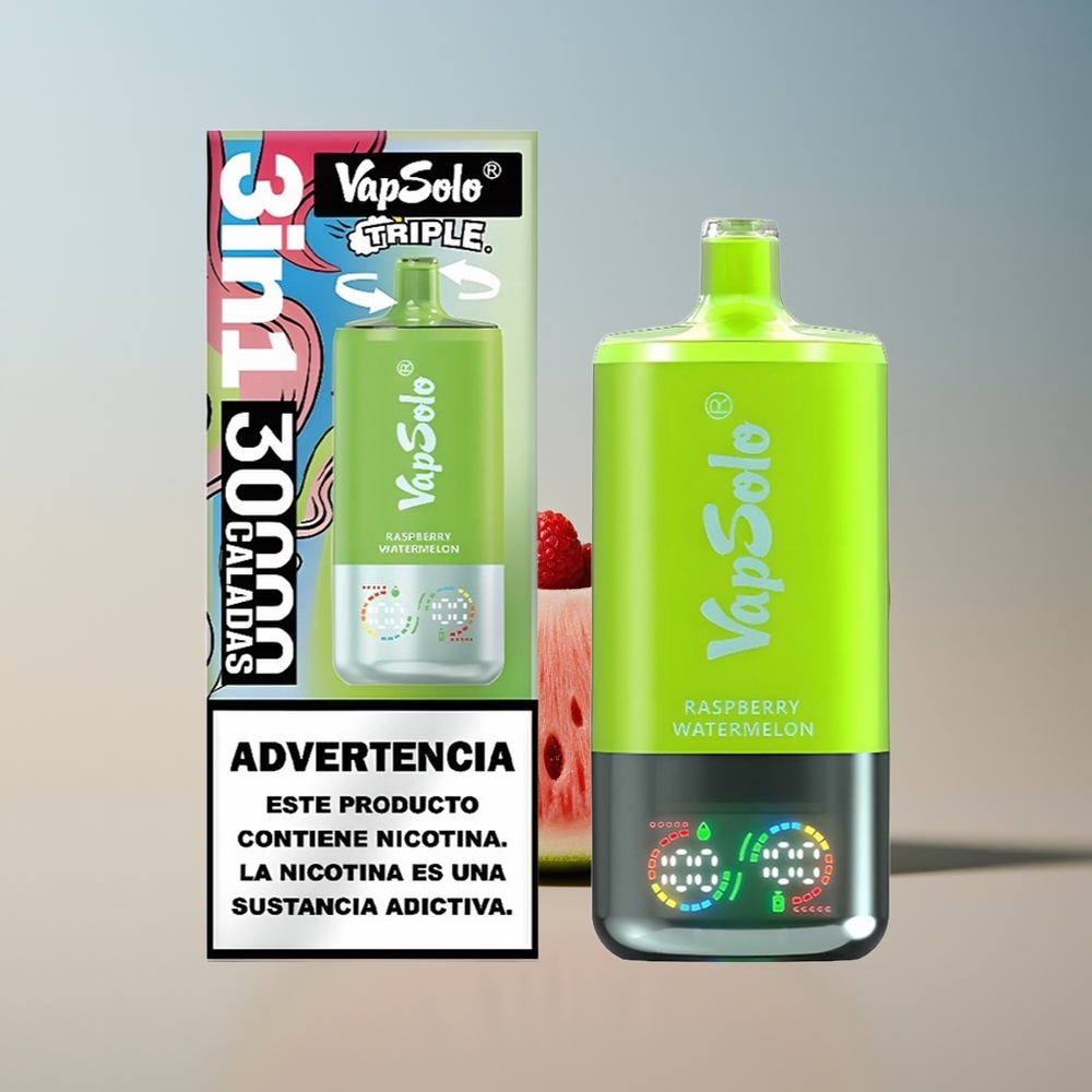 Vapsolo Triple 30000 Sandía Frambuesa Triple Tipo-C