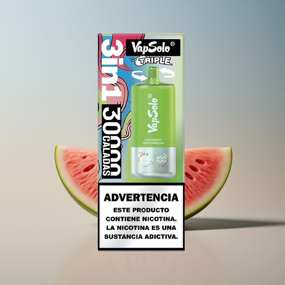 Vapsolo Triple 30000 Sandía Frambuesa Triple Tipo-C