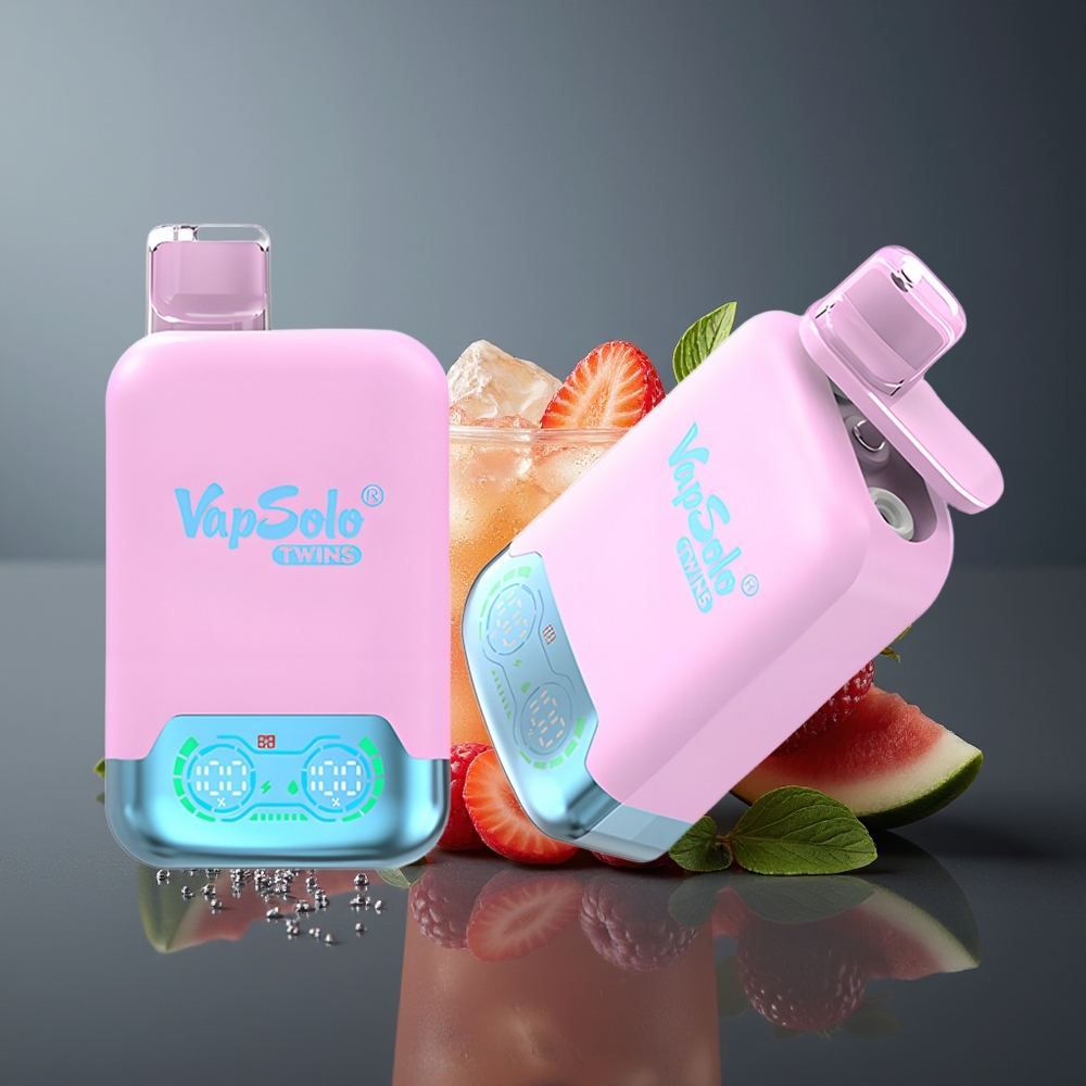 Vapsolo Twins 20000 Fruta del Dragón Helada Negra Fresa & Frambuesa Sandía con 40 ml de Líquido Electrónico
