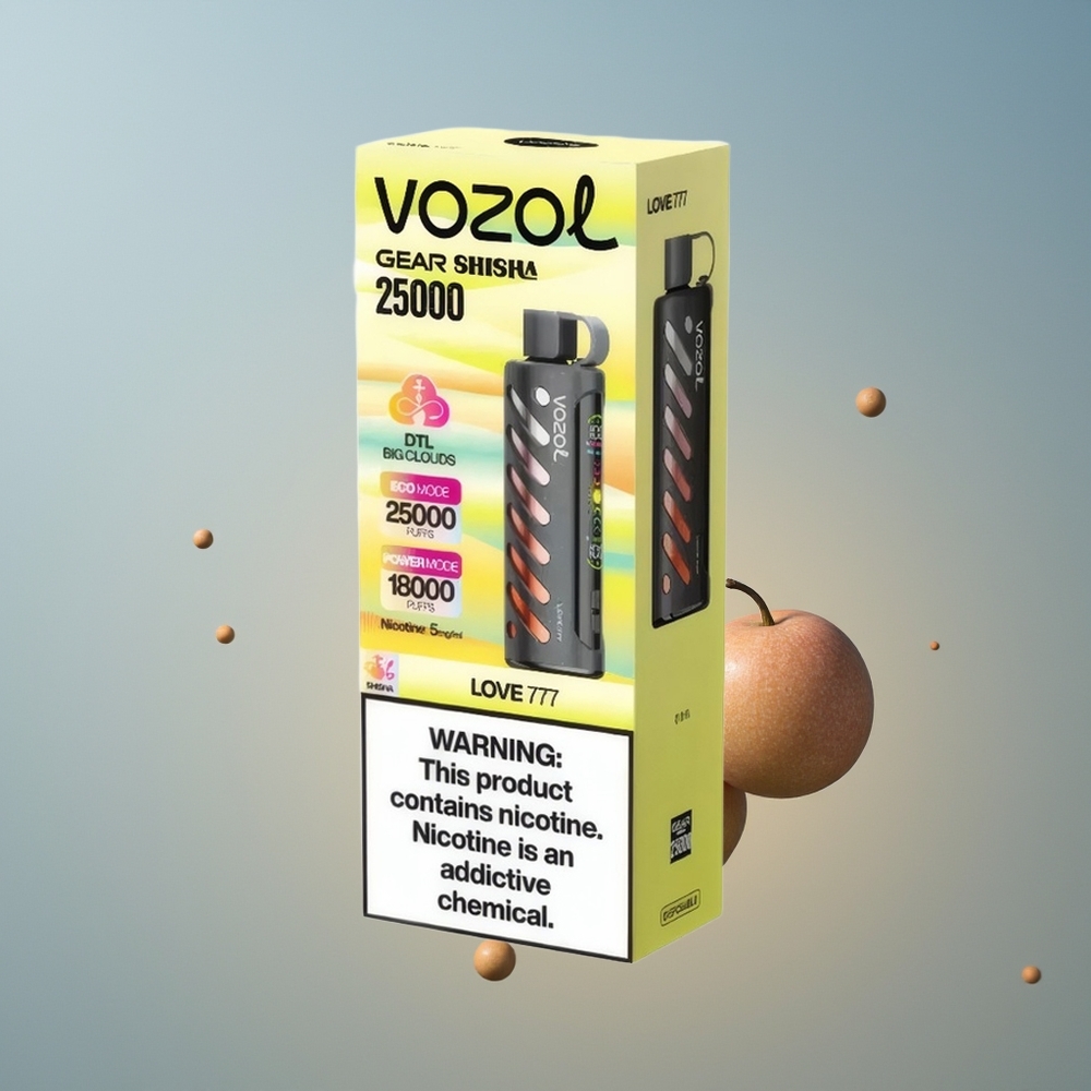 VOZOL Gear Shisha 25000 Amor 777 con 30 Sabores Deliciosos