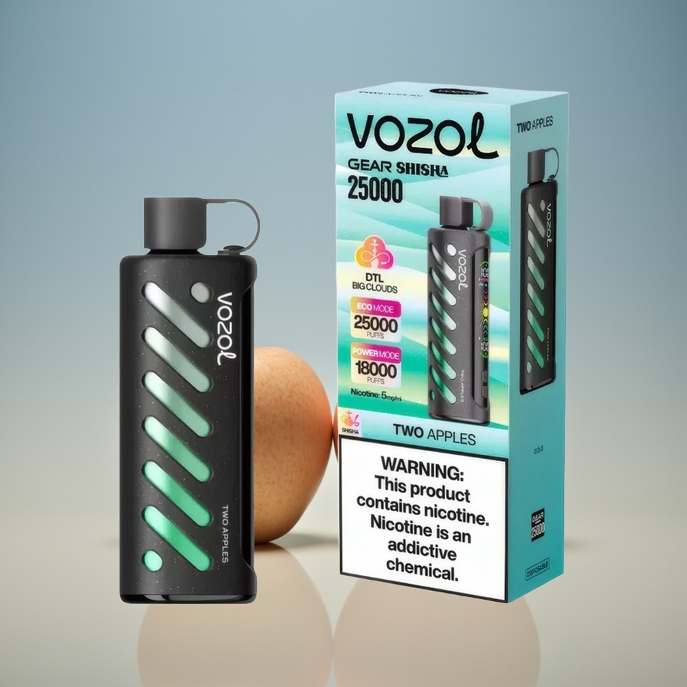 VOZOL Gear Shisha 25000 Dos Manzanas con Doble Malla