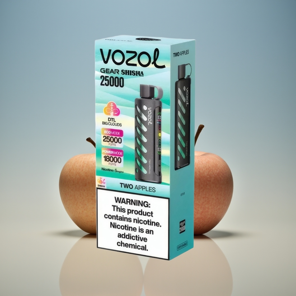 VOZOL Gear Shisha 25000 Dos Manzanas con Doble Malla