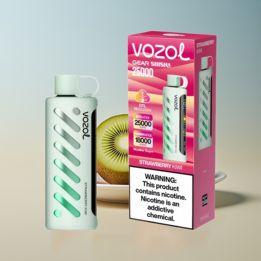 VOZOL Gear Shisha 25000 Fresa Kiwi con 30 Sabores Deliciosos