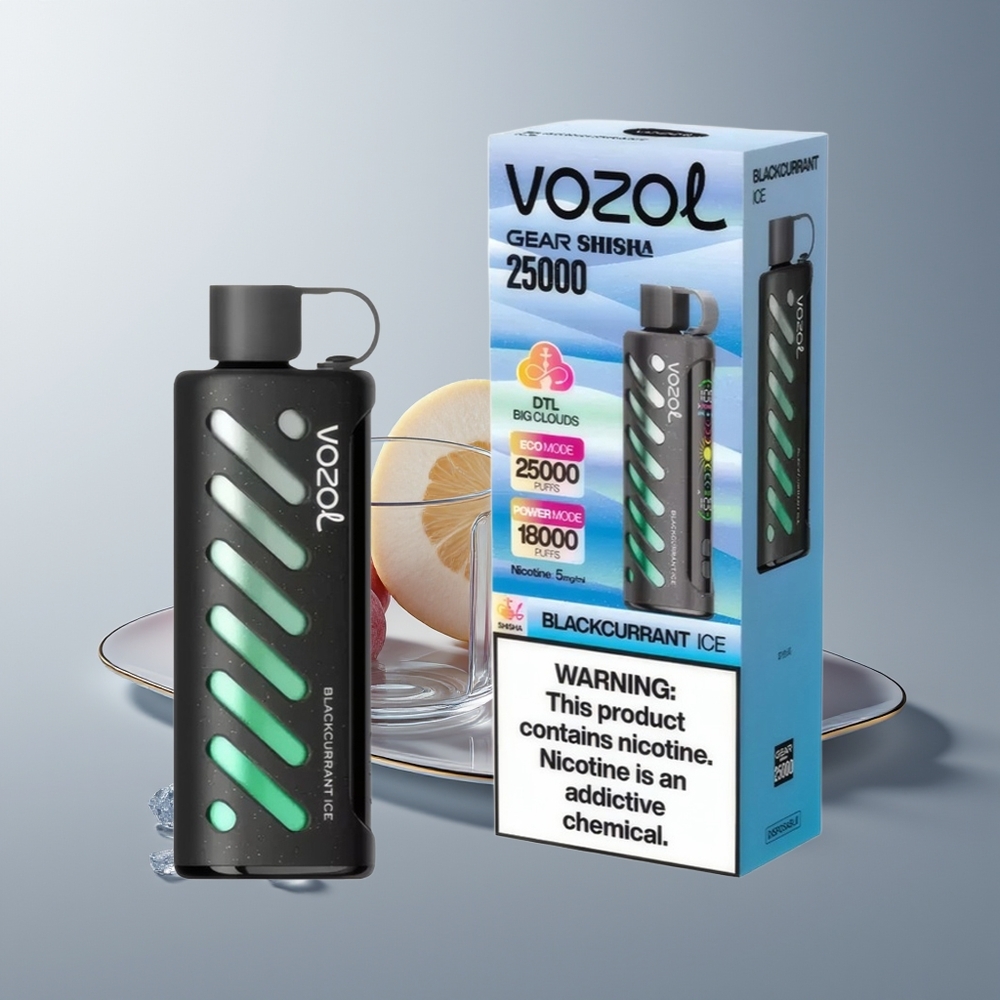 VOZOL Gear Shisha 25000 Grosella Negra Hielo con Sabor Delicioso