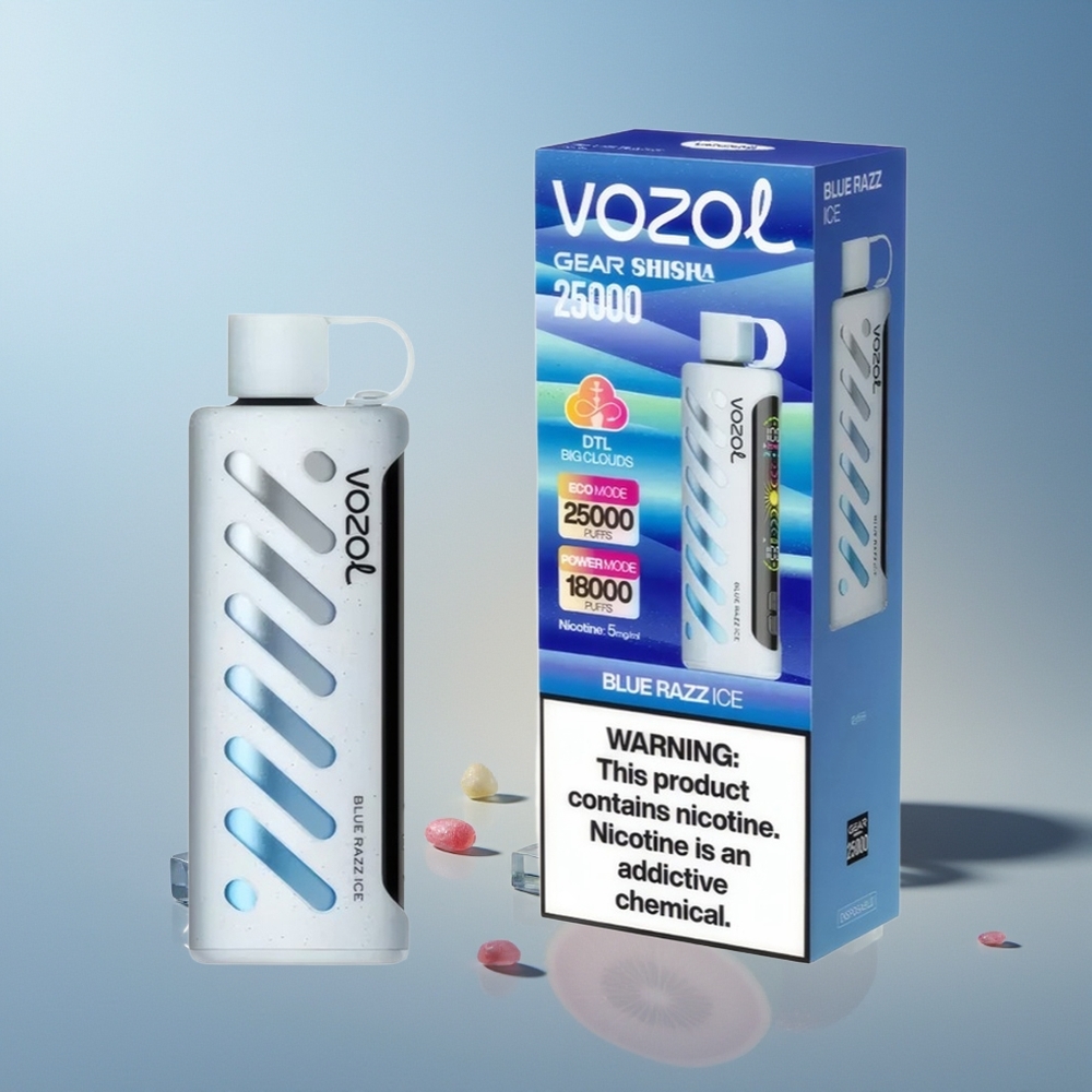 VOZOL Gear Shisha 25000 Helado Frambuesa Azul con Dual Malla