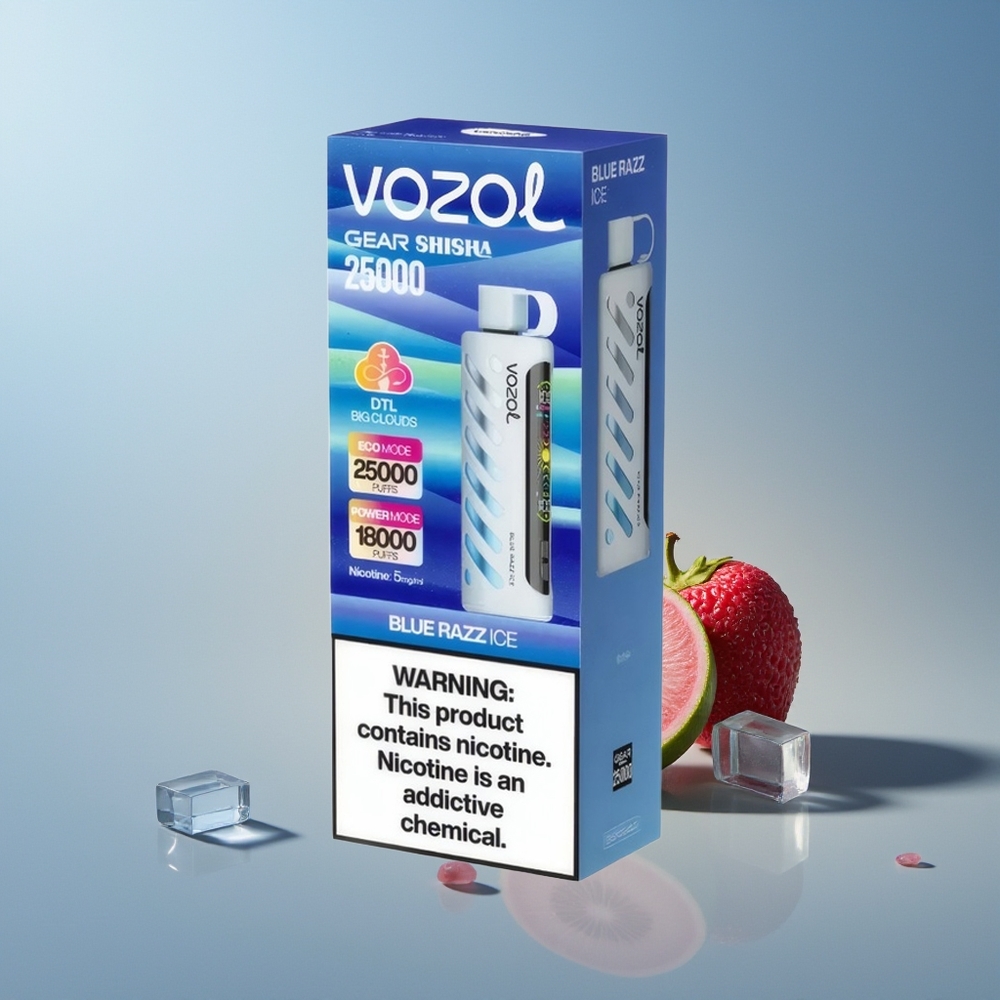 VOZOL Gear Shisha 25000 Helado Frambuesa Azul con Dual Malla
