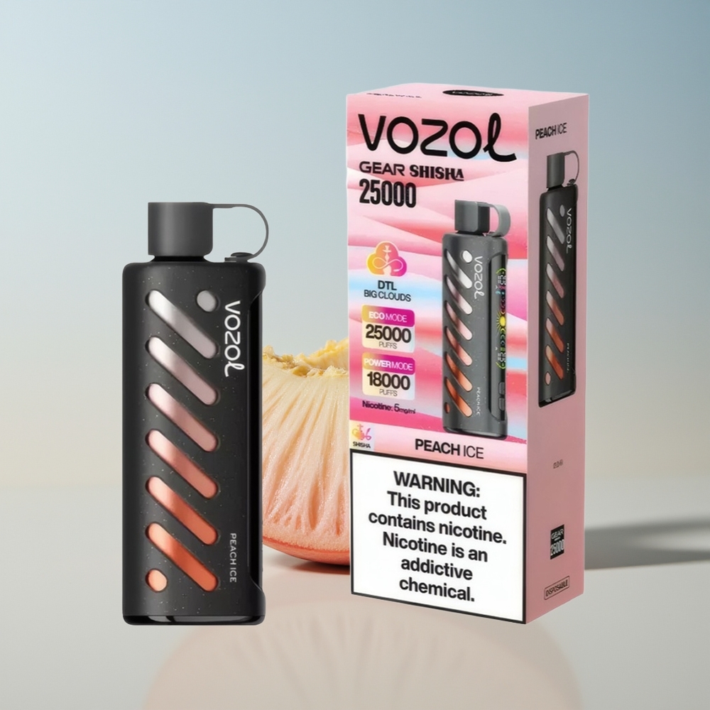 VOZOL Gear Shisha 25000 Helado de Durazno con Doble Malla