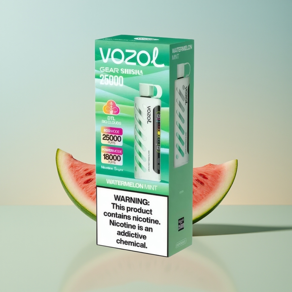 VOZOL Gear Shisha 25000 Menta Sandía con Dual Mesh