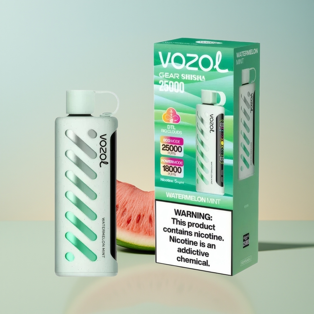 VOZOL Gear Shisha 25000 Menta Sandía con Dual Mesh