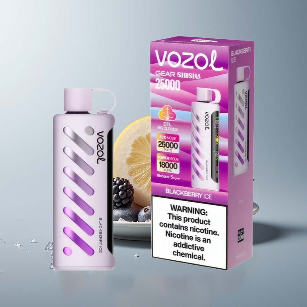 VOZOL Gear Shisha 25000 Mora Helada con 30 Sabores Deliciosos